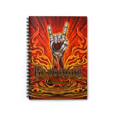 MetalForLife Salute (Red) Spiral Notebook 