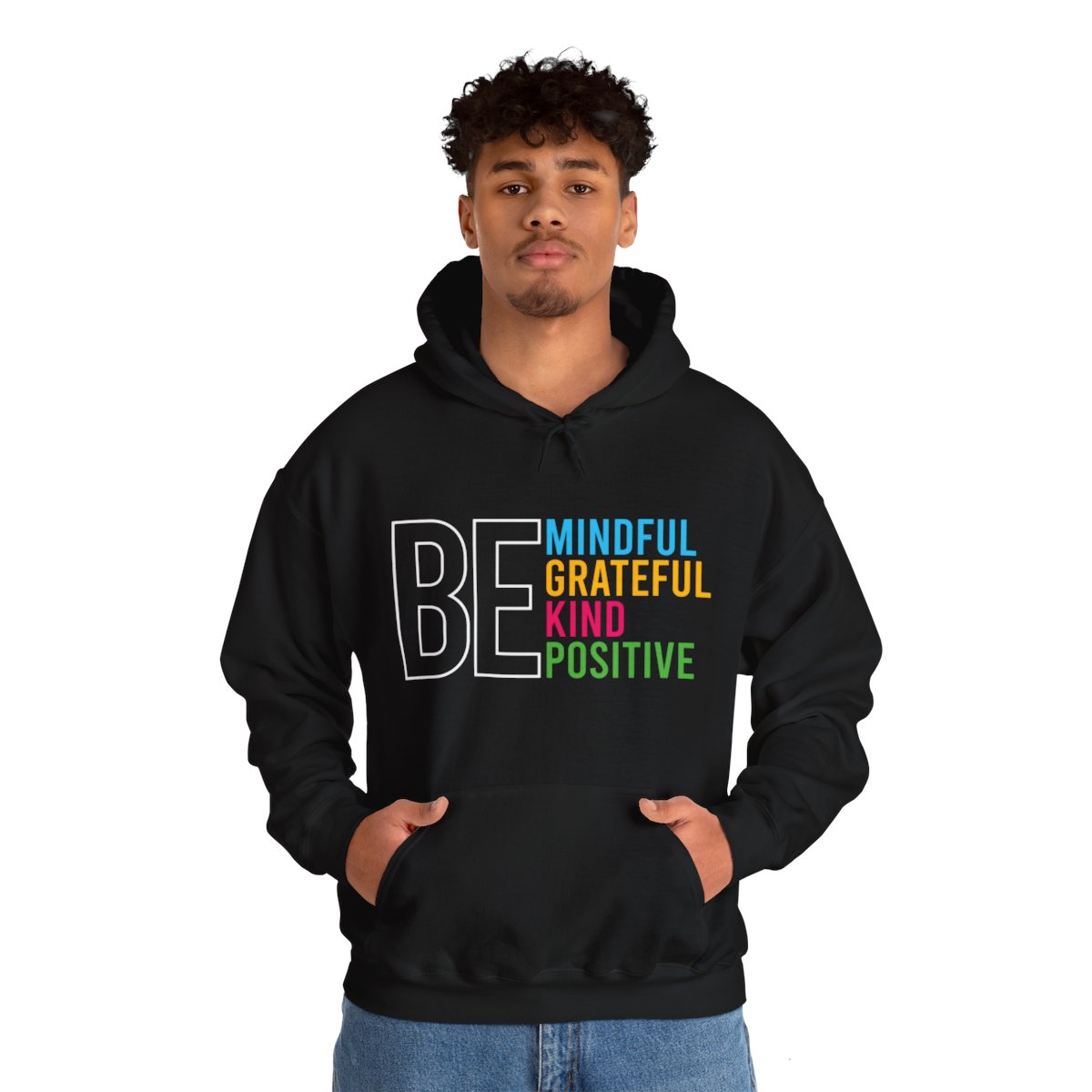 Encourage the world to be kind to each other in the comfy unisex Heavy Blend™ Hooded Sweatshirt product main image