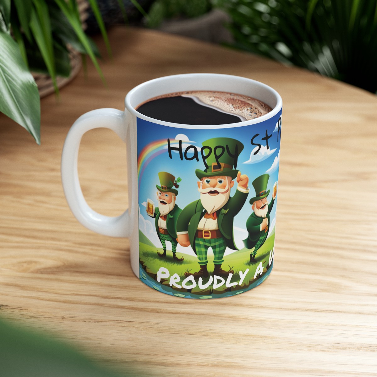 Happy St Patrick's Day, Proudly a Wee Bit Irish!  - Ceramic Mug 11oz product thumbnail image