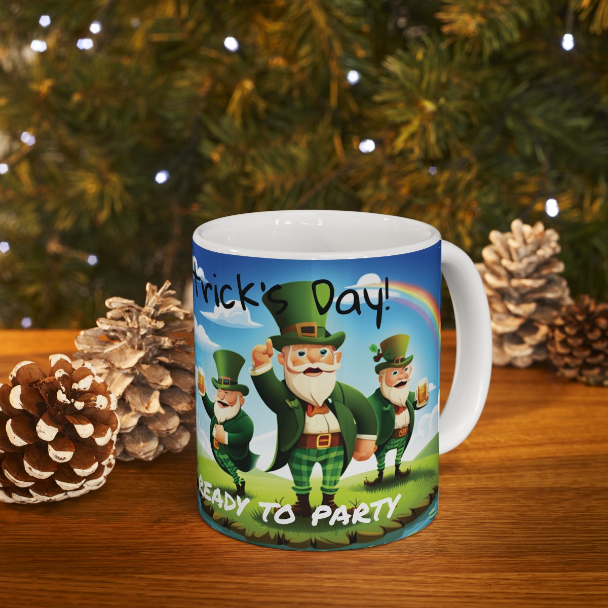 Happy St Patrick's Day, NOT IRISH, but ready to party!  - Ceramic Mug 11oz product thumbnail image