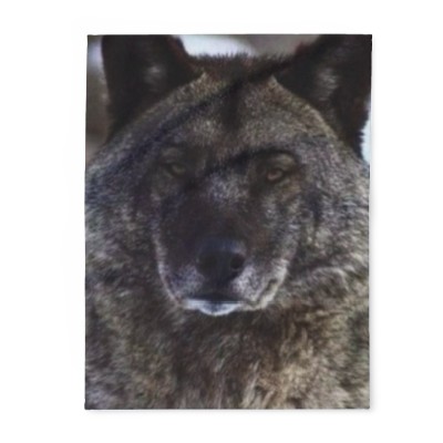 American Wolf Arctic Fleece Blanket