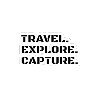 Travel Explore Capture Outdoor Stickers, Die-Cut, 1pcs
