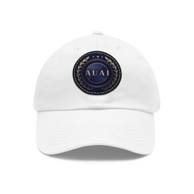 American University of A. I. Official Logo Dad Hat with Leather Patch (Round)