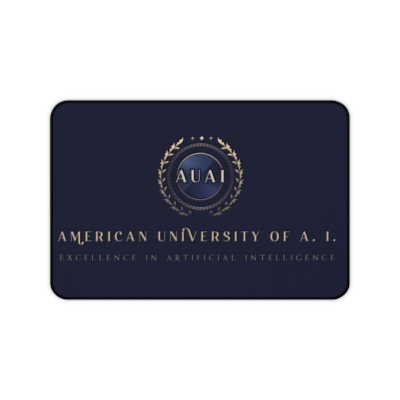 American University of A. I. Official logo Desk Mat