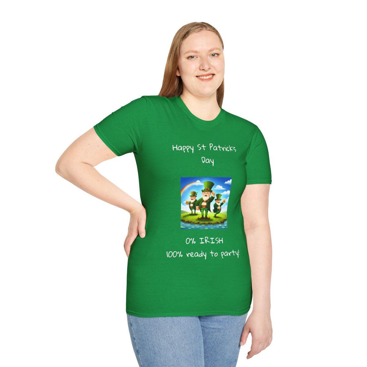 Happy St Patrick's Day, 0% Irish Celebration Tee!  - T-Shirt product thumbnail image