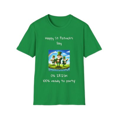 Happy St Patrick's Day, 0% Irish Celebration Tee!  - T-Shirt