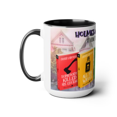 Holmes and Moriarity Accent Colors Coffee Mug - Book Covers 15 oz Mug