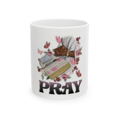 Pray Ceramic Mug 11oz