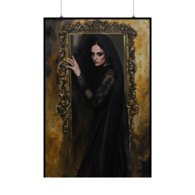 Ines - "She's On the First Step" Matte Vertical Poster - The Haunted Heart Winter Giclée Print 