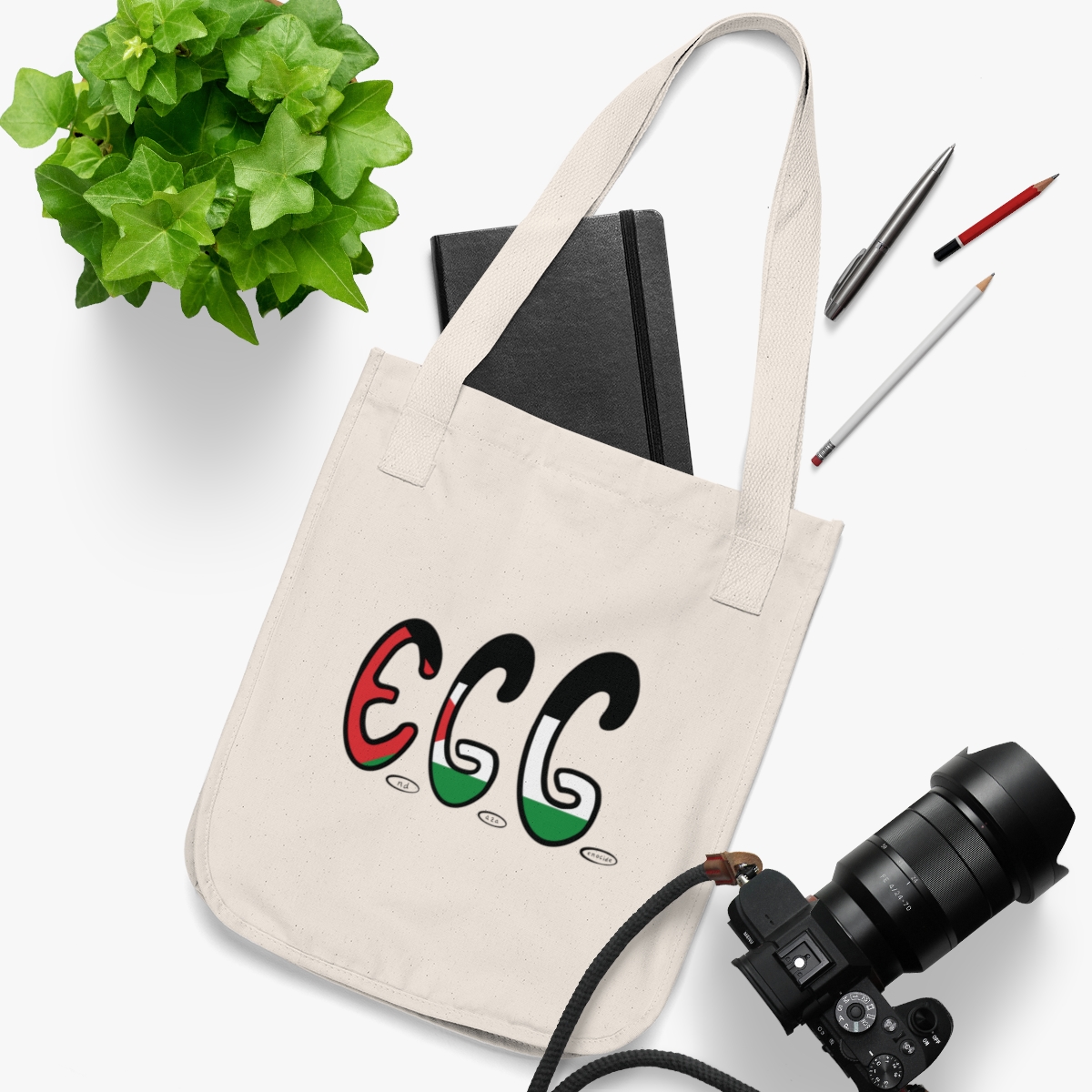 E.G.G. Organic Canvas Tote Bag product thumbnail image
