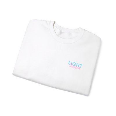 Light Chaser-pink/blue. Unisex Heavy Blend™ Crewneck Sweatshirt