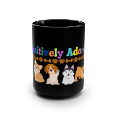Adorable Puppy Mugs: Bring Joy to Your Sips with Our Pawsitivty Mug, 15oz