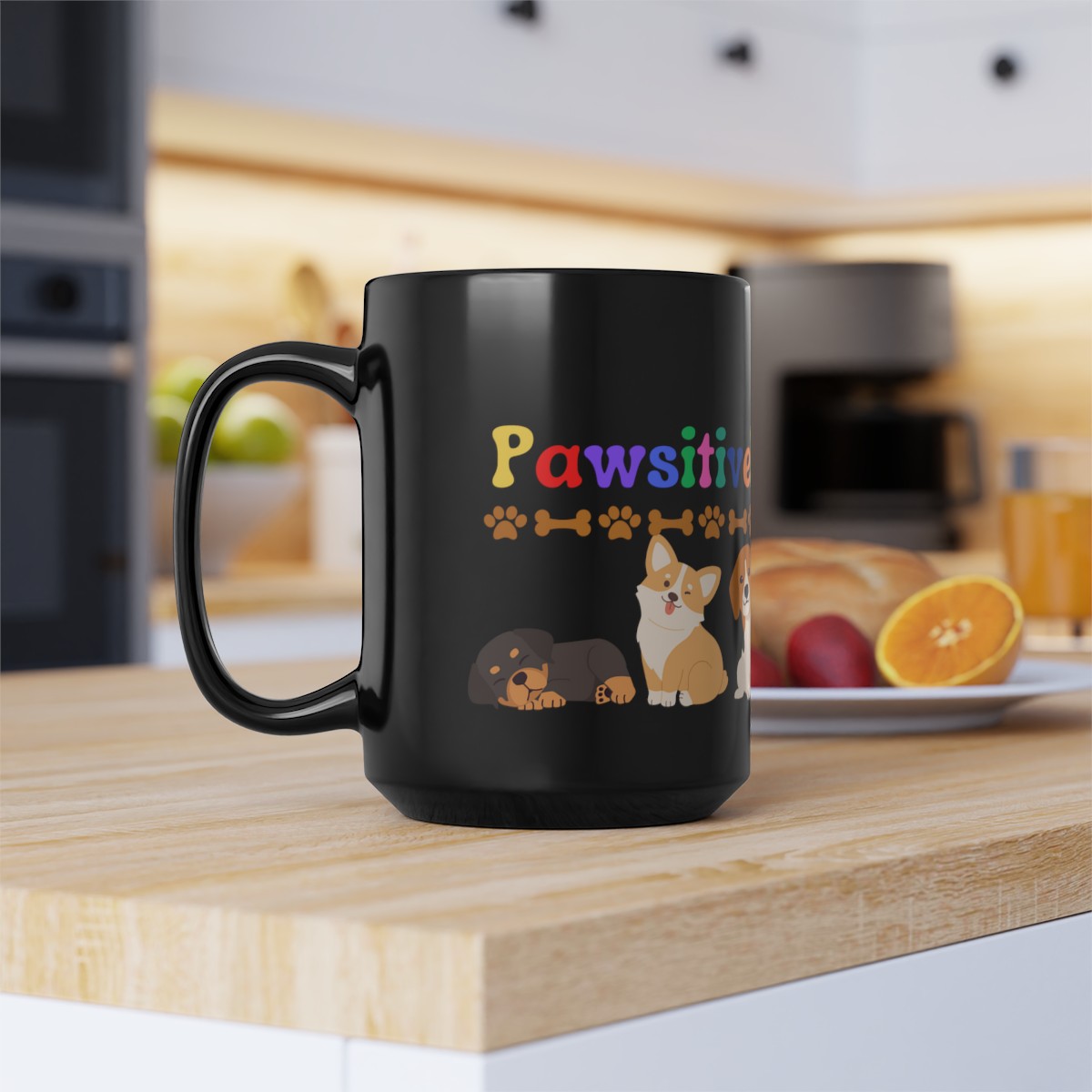 Adorable Puppy Mugs: Bring Joy to Your Sips with Our Pawsitivty Mug, 15oz product thumbnail image
