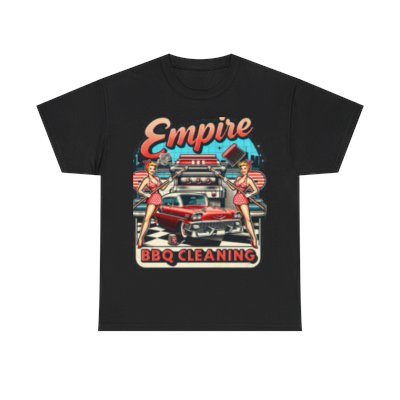 Vintage Americana Style Empire BBQ Cleaning Heavy Cotton T-Shirt