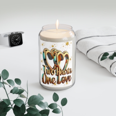Long-lasting Scented Candle | Tranquil Sea Breeze with 'Embrace The Calm' Graphic | 100% Cotton Wick + 3 Scents Available - Comfort spice, Sea breeze, and Vanilla Bean
