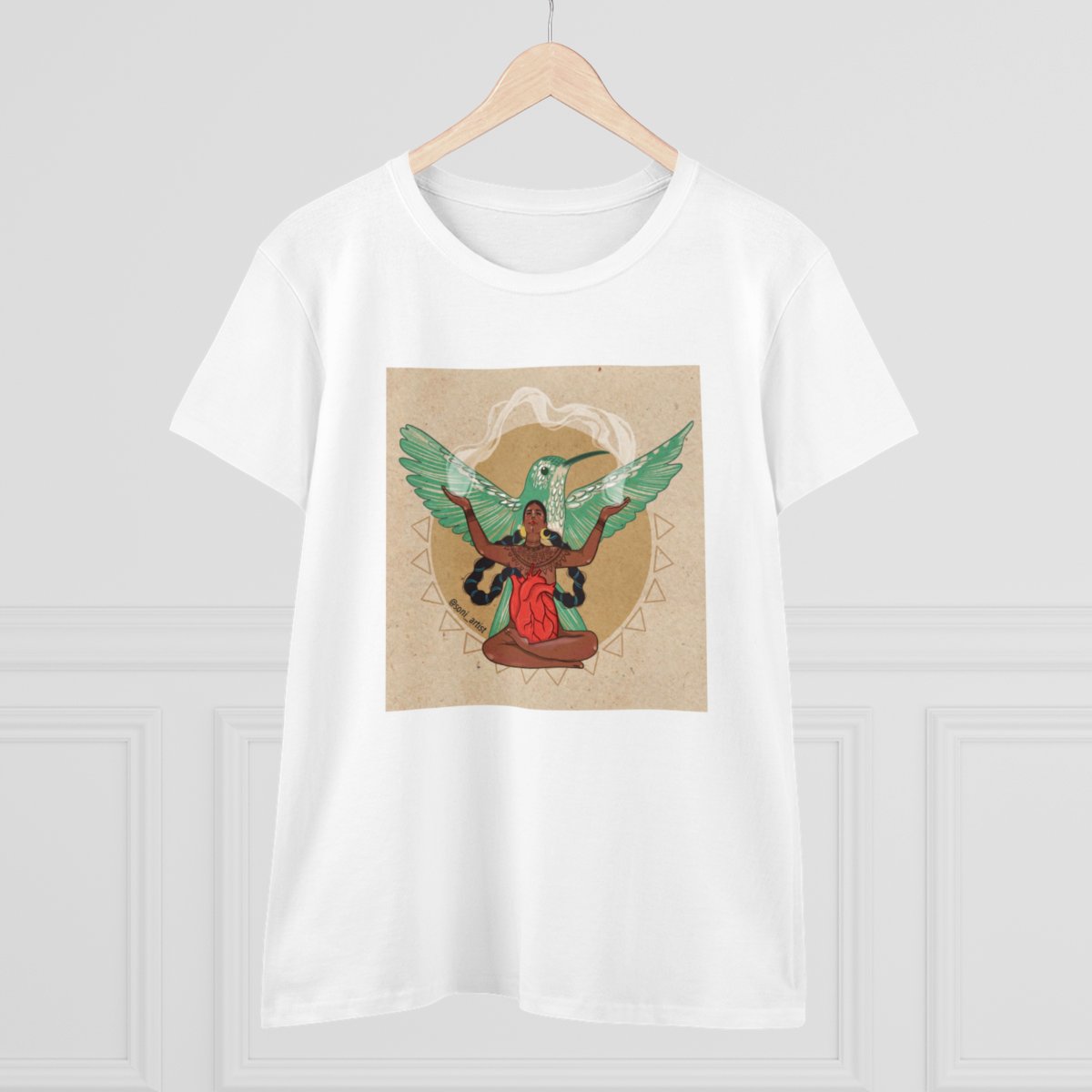 "Ancestral wisdom" Women's Midweight Cotton Tee product thumbnail image