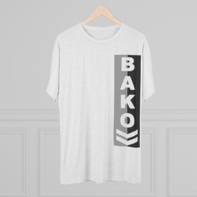 Bako Chevron Gray Black Super Soft Graphic T-Shirt