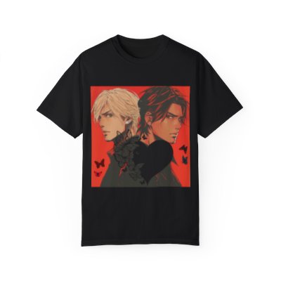 Kai and Ryo - Unisex Comfort Colors Dyed T-shirt - Blood-Red Butterfly