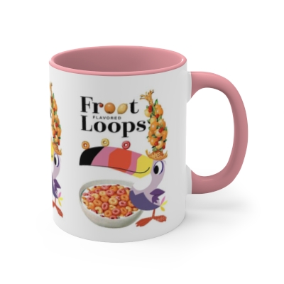 VINTAGE FROOT LOOPS Cereal Box Art Coffee Mug 11oz