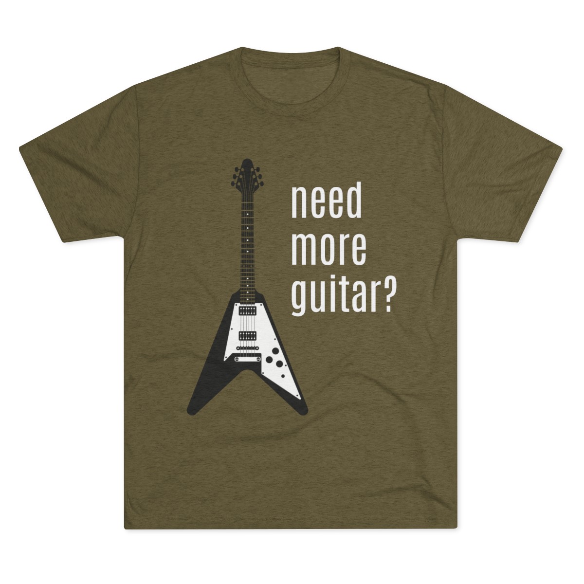 THE ZOO Tri-Blend Crew Tee "need more guitar?" product thumbnail image