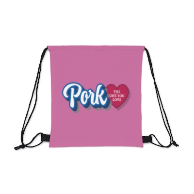 Pink Outdoor Drawstring Bag 