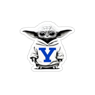 Yoda yale sweater sticker