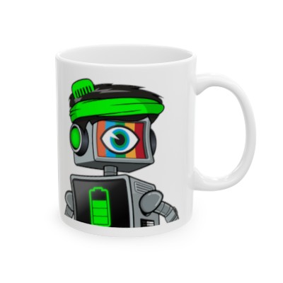 Drunk Robots Battery Life Mug 11oz