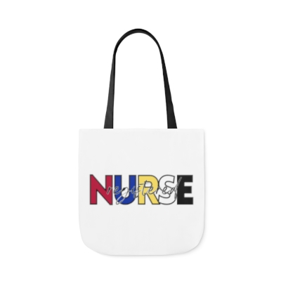Bold Colors Registered Nurse Polyester Canvas Tote Bag - Rich Nurse Poor Nurse Exclusive