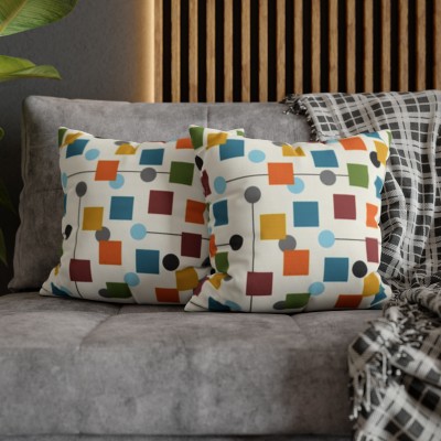 Mid- Century Modern 1.3 Chaos Pattern - Spun Polyester Pillowcase