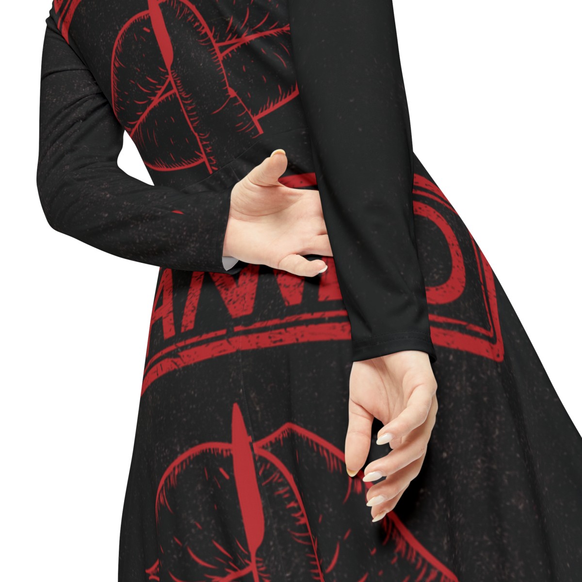 I read Ban'd Women's Long Sleeve Dance Dress (AOP) product thumbnail image