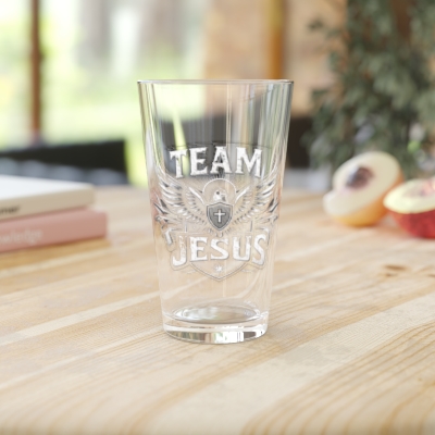 team Jesus drinking glass