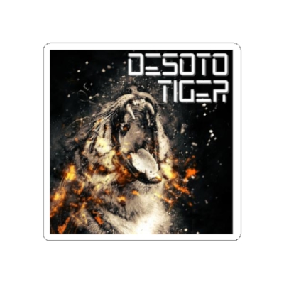 Desoto Tiger Roaring Die-Cut Sticker