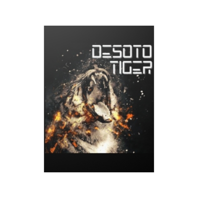 Desoto Tiger Roaring Satin Poster (210gsm)