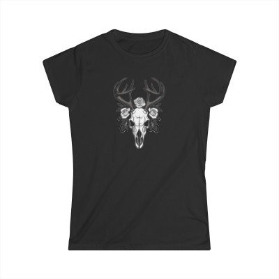 Deer Woman Skull Women's Softstyle Tee