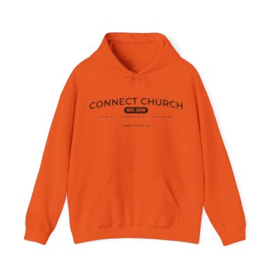 Est. 2019 Connect Church (Black Ink) Hooded Sweatshirt