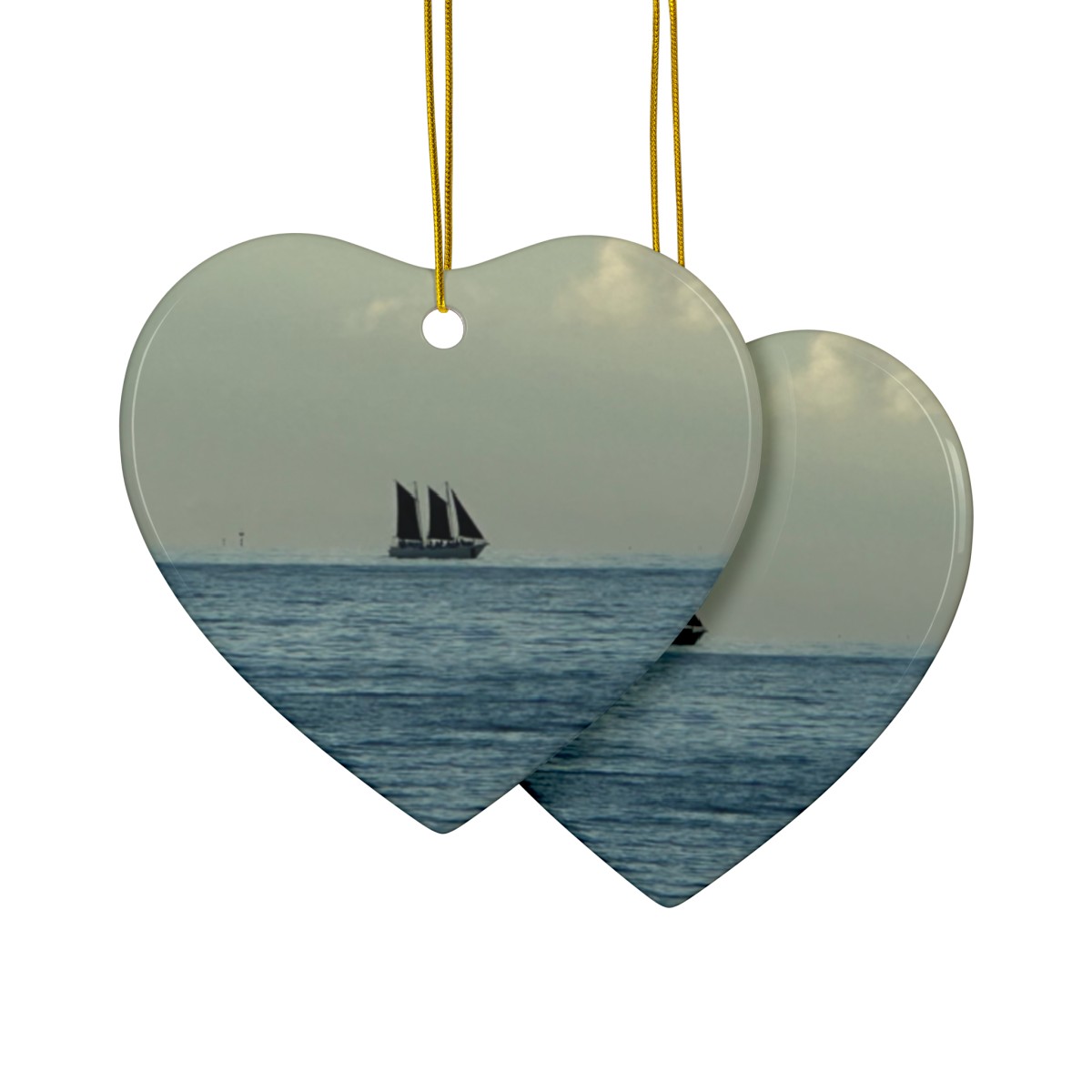 Dark Sails Chatham Ceramic Ornament, 2-Side Print, (1pc, 3pcs, 5pcs, 10pcs) product thumbnail image