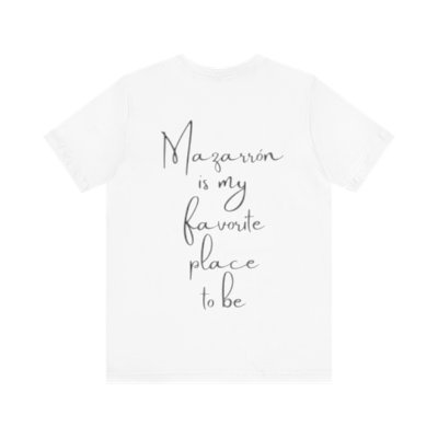 Unisex Jersey T-Shirt - Mazarrón is my favorite place to be - Backside print