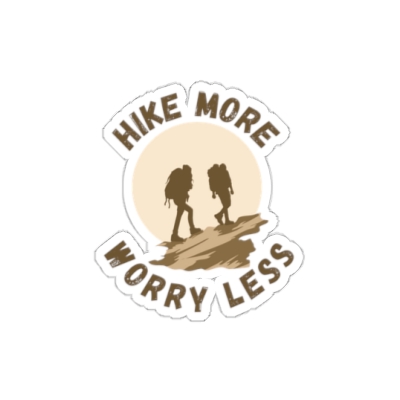 Hike More Worry Less Die-Cut Sticker