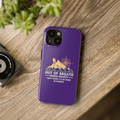 Out of Breath Hiking Society iPhone Case - Purple