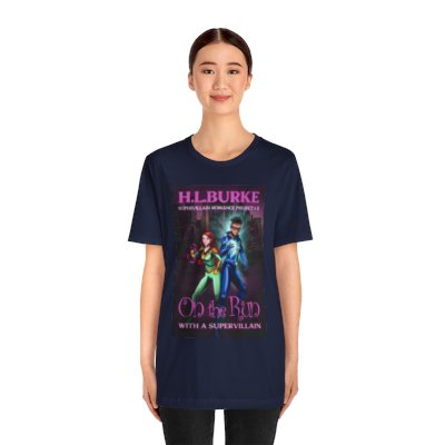 On the Run with a Supervillain Cover Unisex Jersey Short Sleeve Tee