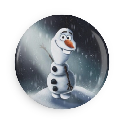 Button Magnet Round Olaf Disney Character