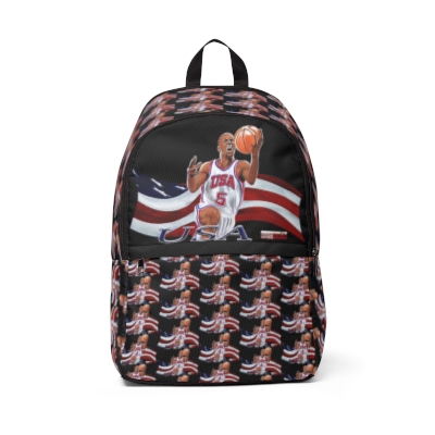 "USA Basketball #3 Black"  Unisex Fabric Backpack