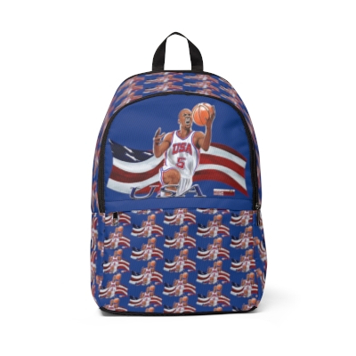 "USA Basketball #3 Blue"  Unisex Fabric Backpack