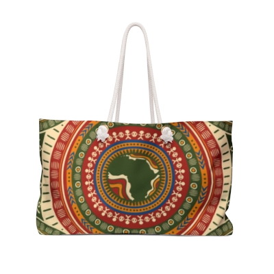 Christmas Gift Oversize Weekender Bag For travel African Map Weekender Rope Handles Bag Gift Tote Weekender Bag For Friend  