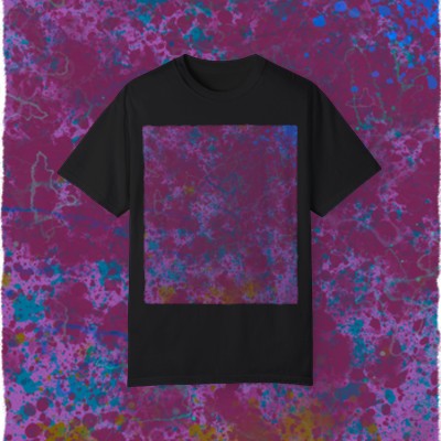 Paint Splatter 053 - Experimental Imagery - Unisex Garment-Dyed T-shirt