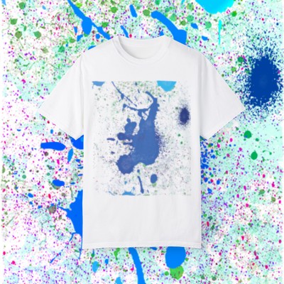 Paint Splatter 017 - Experimental Imagery - Unisex Garment-Dyed T-shirt