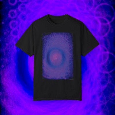 Purple Circles Texture - Experimental Imagery - Unisex Garment-Dyed T-shirt