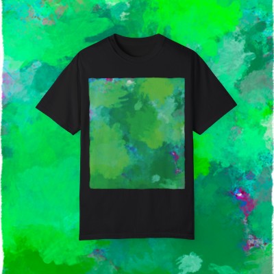 Paint Splatter 087 - Experimental Imagery - Unisex Garment-Dyed T-shirt
