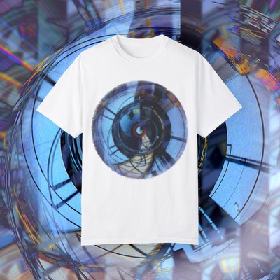 Architectural Radial Conversion - Experimental Imagery - Unisex Garment-Dyed T-shirt