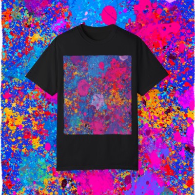 Paint Splatter 084 - Experimental Imagery - Unisex Garment-Dyed T-shirt